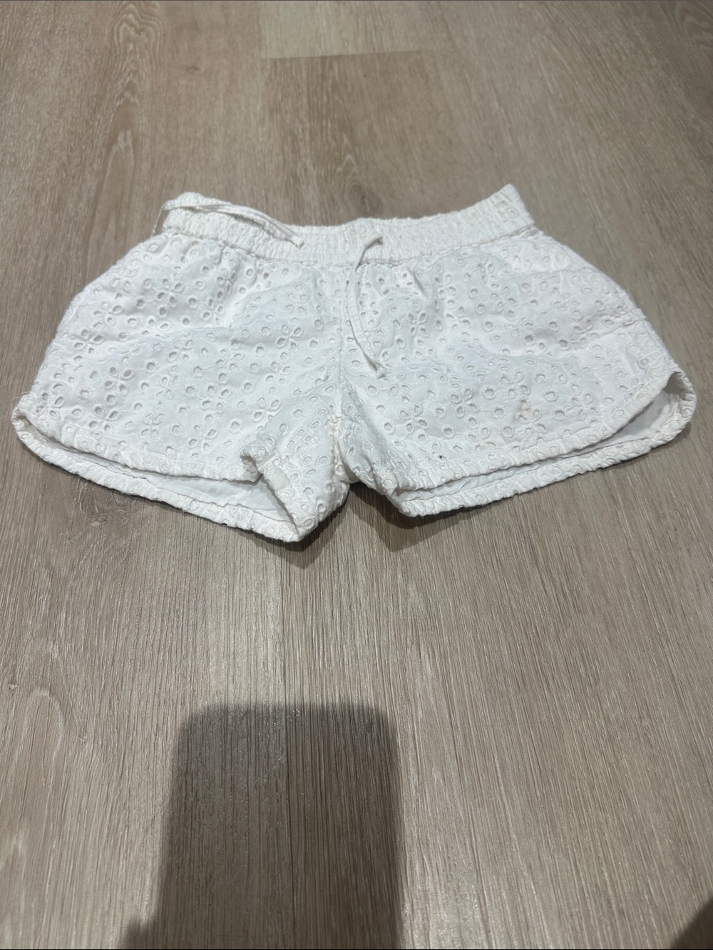 GAP White Eyelet Drawstring Shorts
